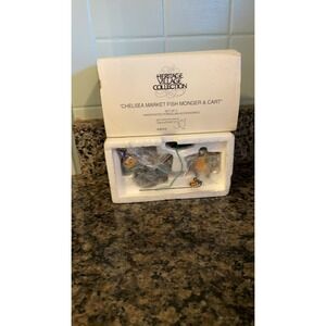 Vintage Department 56 Heritage Village Collection Chelsea Market Fish MongerCart